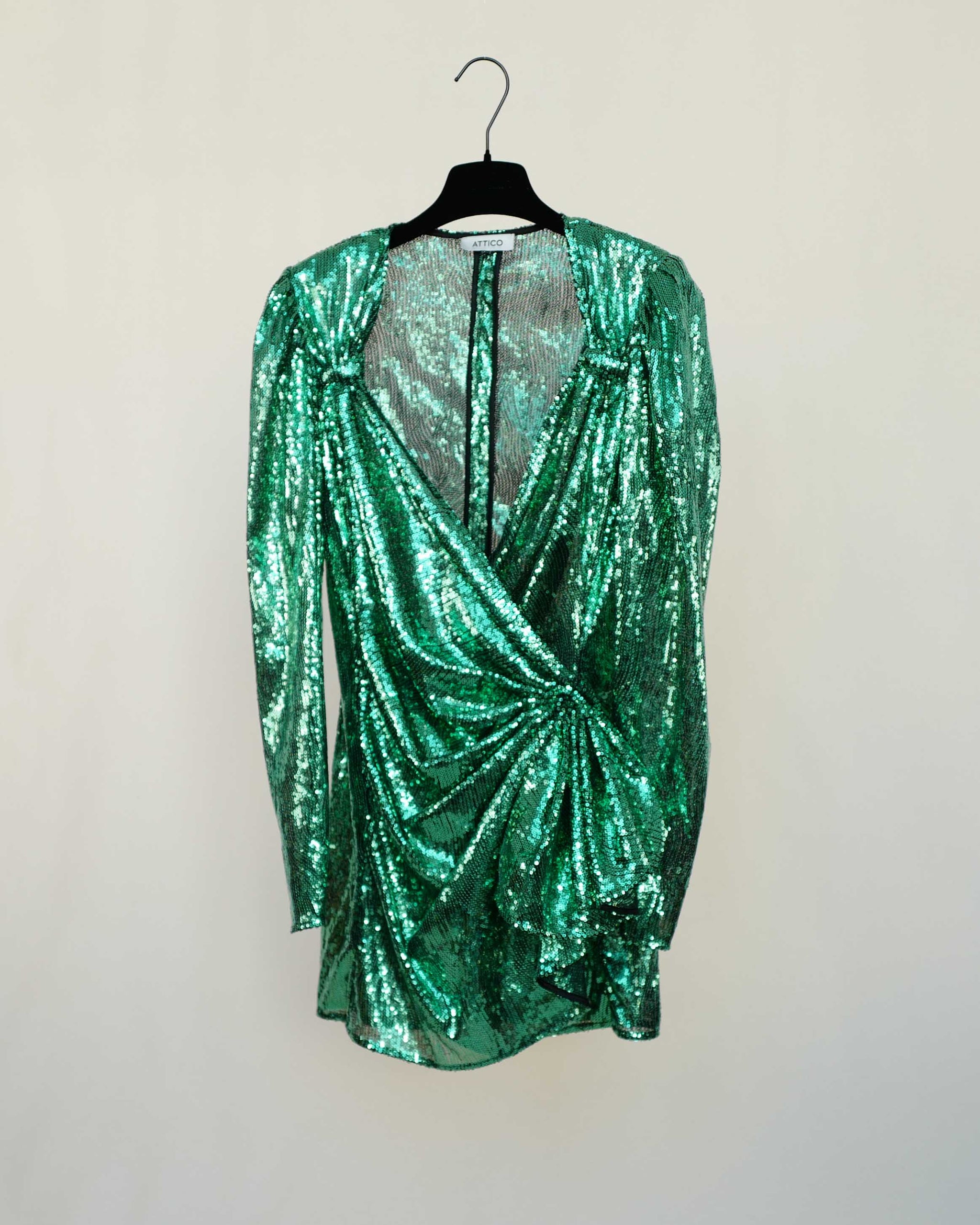 green emerald velvet dress The Attico green Consuelo sequin dress – Iryna Sigunava main image 0