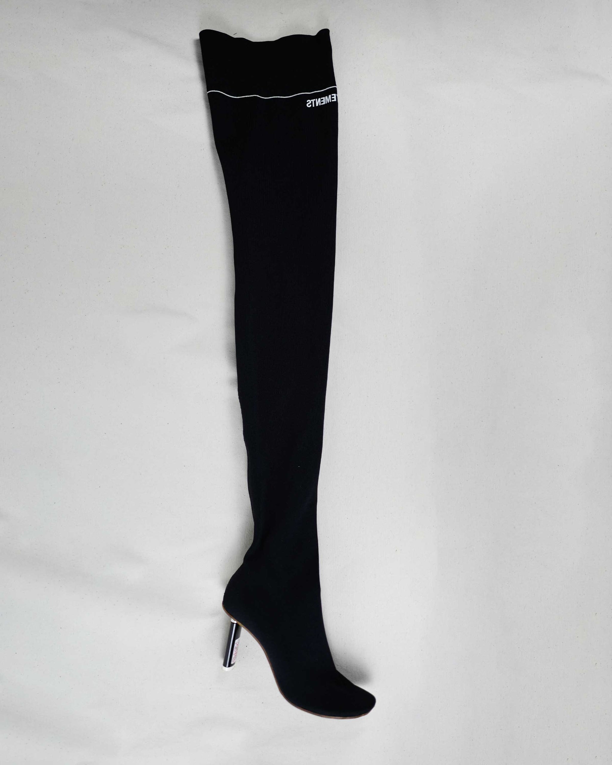 VETEMENTS LIGHTER THIGH HIGH SOCK HEELS Bygone